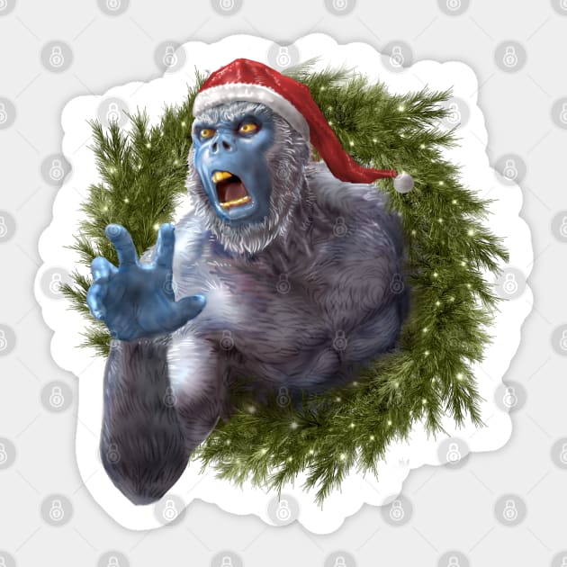 Christmas Yeti Yeti Sticker TeePublic